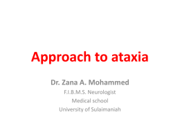 Approach to ataxia