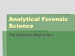Analytical Forensic Science - Las Lomas Science Home Page