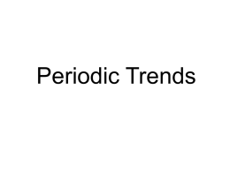 Periodic Trends - The Woodlands College Park High School