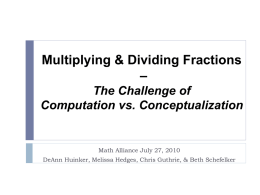 Multiplying and Dividing Fractions – The Challenge of