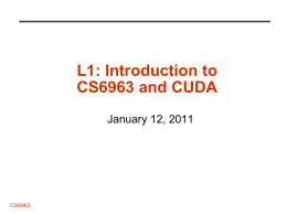 CS267: Introduction - University of Utah