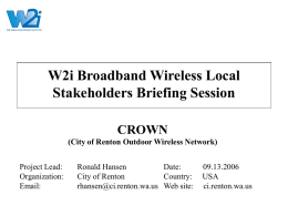 City of Renton Wireless Network Case Study