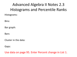 Advanced Algebra II Notes 2.3 Histograms and Percentile Ranks