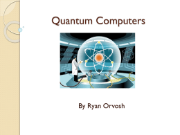 Quantum Computers - Indiana University of Pennsylvania
