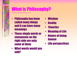 What is Philosophy? - Digi-ED