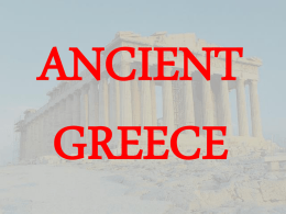 ANCIENT GREECE - Castle High School