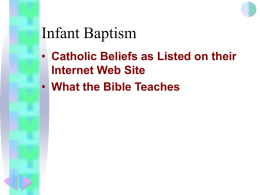 Infant Baptism - Christadelphians