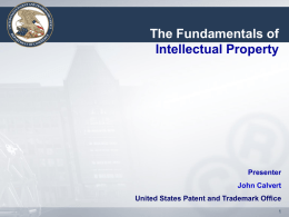 PATENTS - - POWER IN THE MARKETPLACE