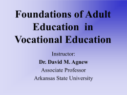 Introduction to Adult Education