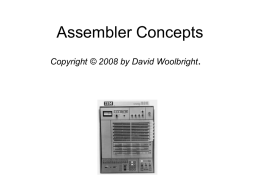 Assembler Concepts