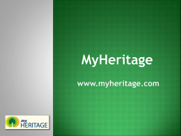 MyHeritage - Unlock the Past