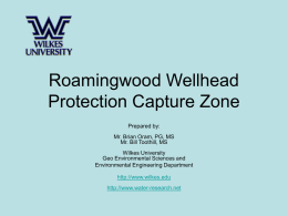 Roamingwood Wellhead Protection Capture Zone