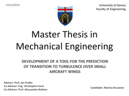 Master Thesis in Mechanical Engineering