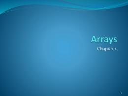 Arrays - 弘光科技大學