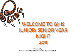 Welcome to Senior/junior night 2007