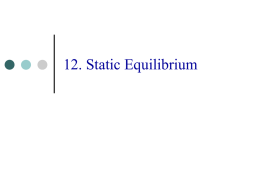 12. Static Equilibrium - FSU Physics Department