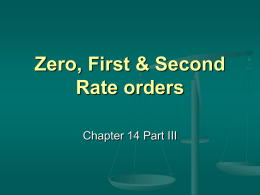Zero, First & Second Rate orders - Caldwell