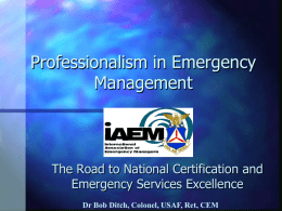 Emergency Management Certification Programs