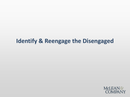 Identify & Reengage the Disengaged Storyboard