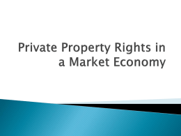 Private Property Rights in a Market Economy