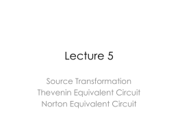 Lecture 5 - Sonoma State University