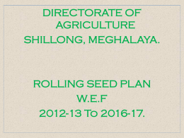 STATE WISE – CROP-WISE SEED REQUIREMENT PLAN KHARIF …