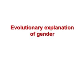Evolutionary explanations of gender
