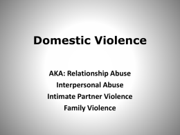 Domestic Violence - Christian Reformed Church