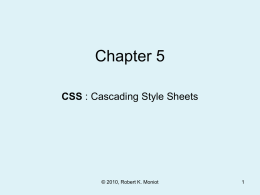 Chapter 6 CSS - Fordham University