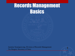 Records Management Basics