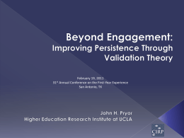 Beyond Engagement: Improving Persistence Through
