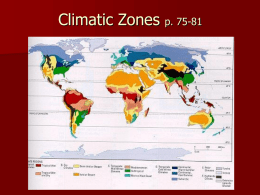 2.8 Climatic Zones p. 75-81