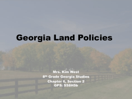 Georgia Land Policies
