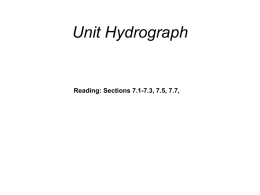 Runoff Hydrograph and Flow Routing