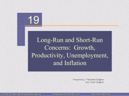 Long-Run and Short-Run Concerns: Growth, Productivity