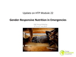 Update on HTP module 22 Gender