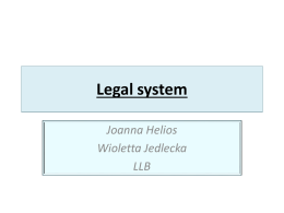 Legal system - University of Wrocław