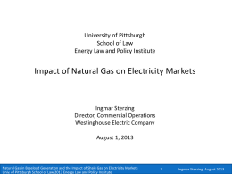 Impact of Natural Gas On Electricity Markets