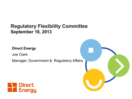 Regulatory Flexibility Committee August 27, 2013