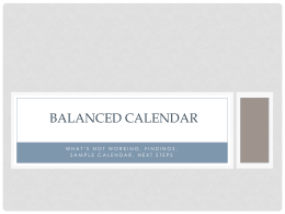 Balanced calendar - Albert Lea Area Schools