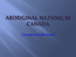 Aboriginal Nations in Canada