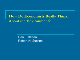 How Do Economists Really Think About the Environment?