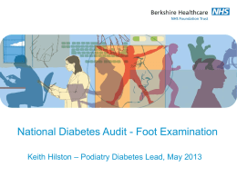 NDA Foot Exam Why important – risk classification