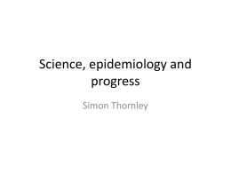 Science, epidemiology and progress