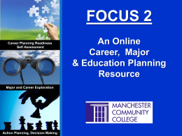 Online Career and Education Planning for College Students