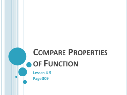 ppt 4-5 Compare Properties of Function