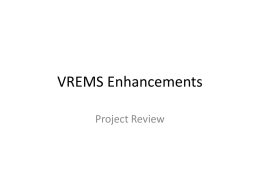 VREMS Enhancement Project