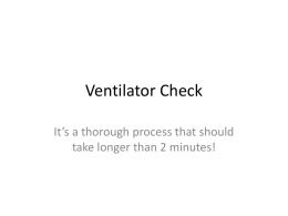 Ventilator Check