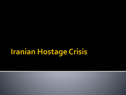Iranian Hostage Crisis - West Morris Mendham High School