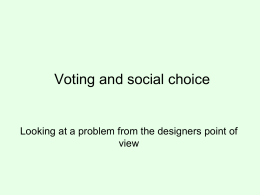 CPS 296.1: voting and social choice